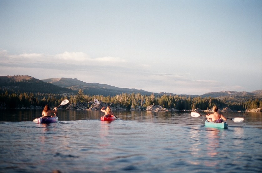 Cramped Up Utica Reservoir topless kayak