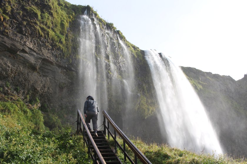 Cramped Up Iceland seljalandsfoss stairs 3