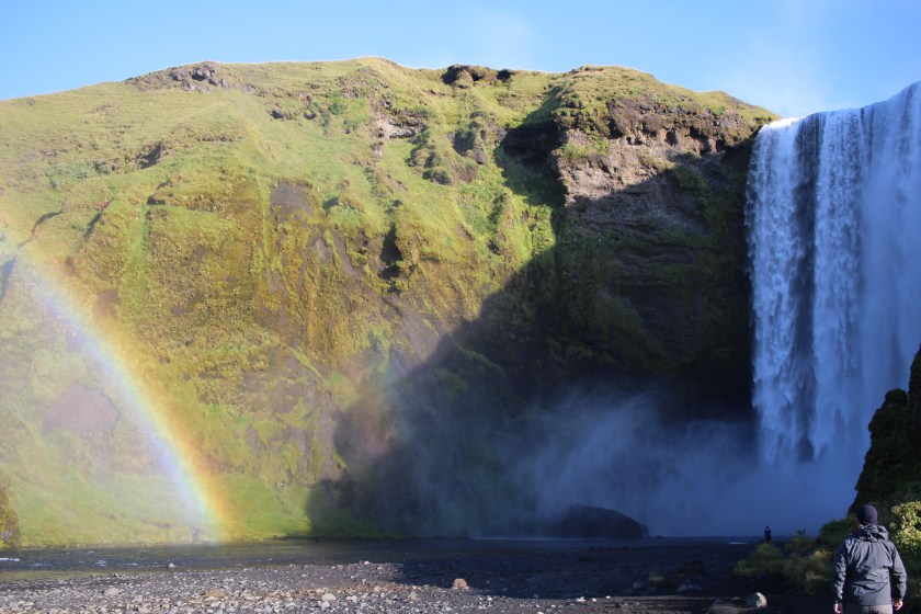 Cramped Up Iceland Skogafoss rainbow