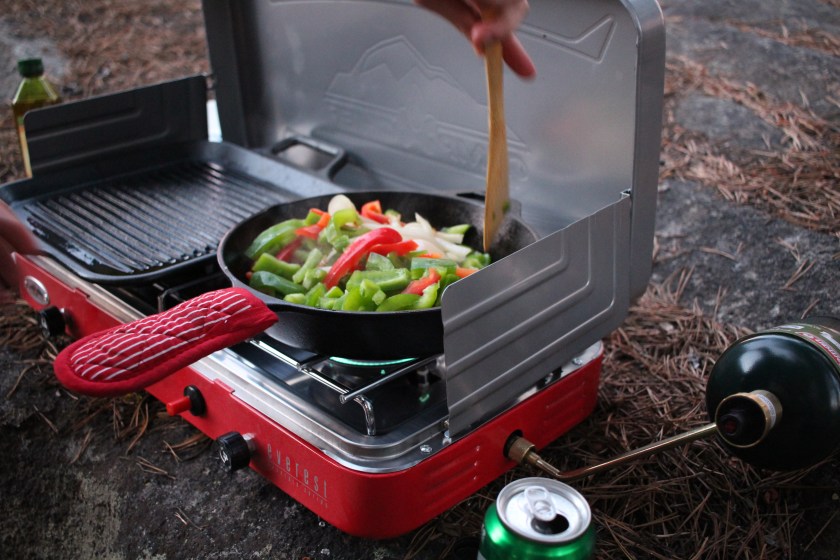 Cramped Up Utica Reservoir campchef grilled peppers