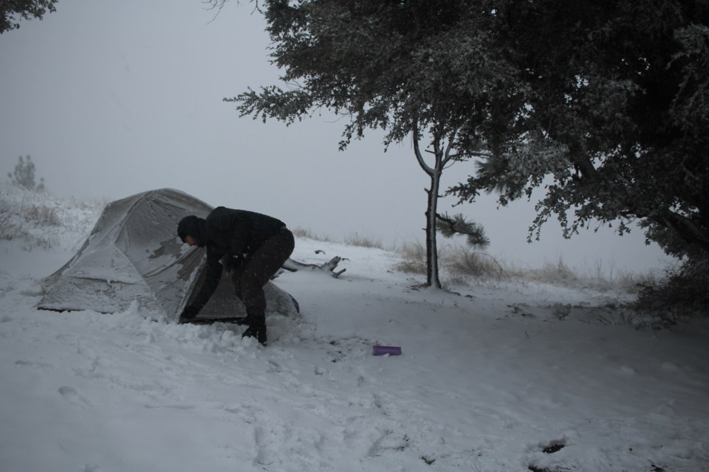 cramped up big sur pat springs ridge snow